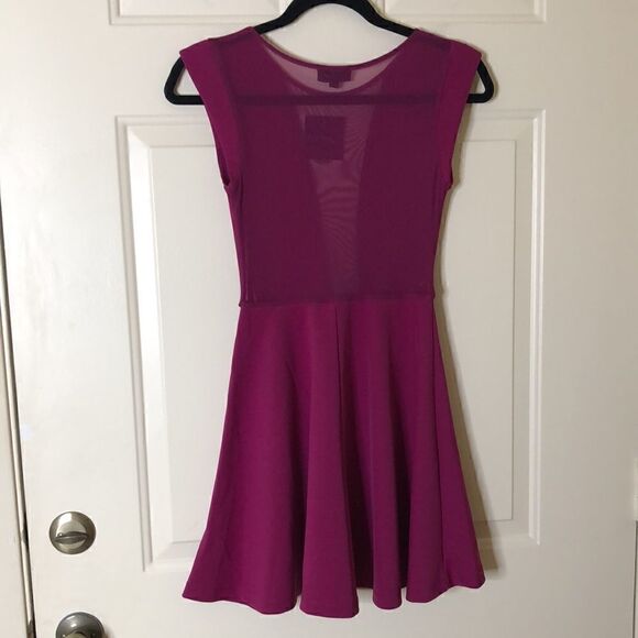 NEW Topshop raspberry fit and flare dress NWT - Picture 4 of 13